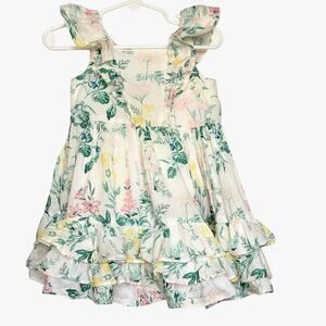 Janie and Jack floral ruffle dress. Size 12-18 months.
